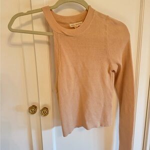 One-Shoulder Tan Sweater
